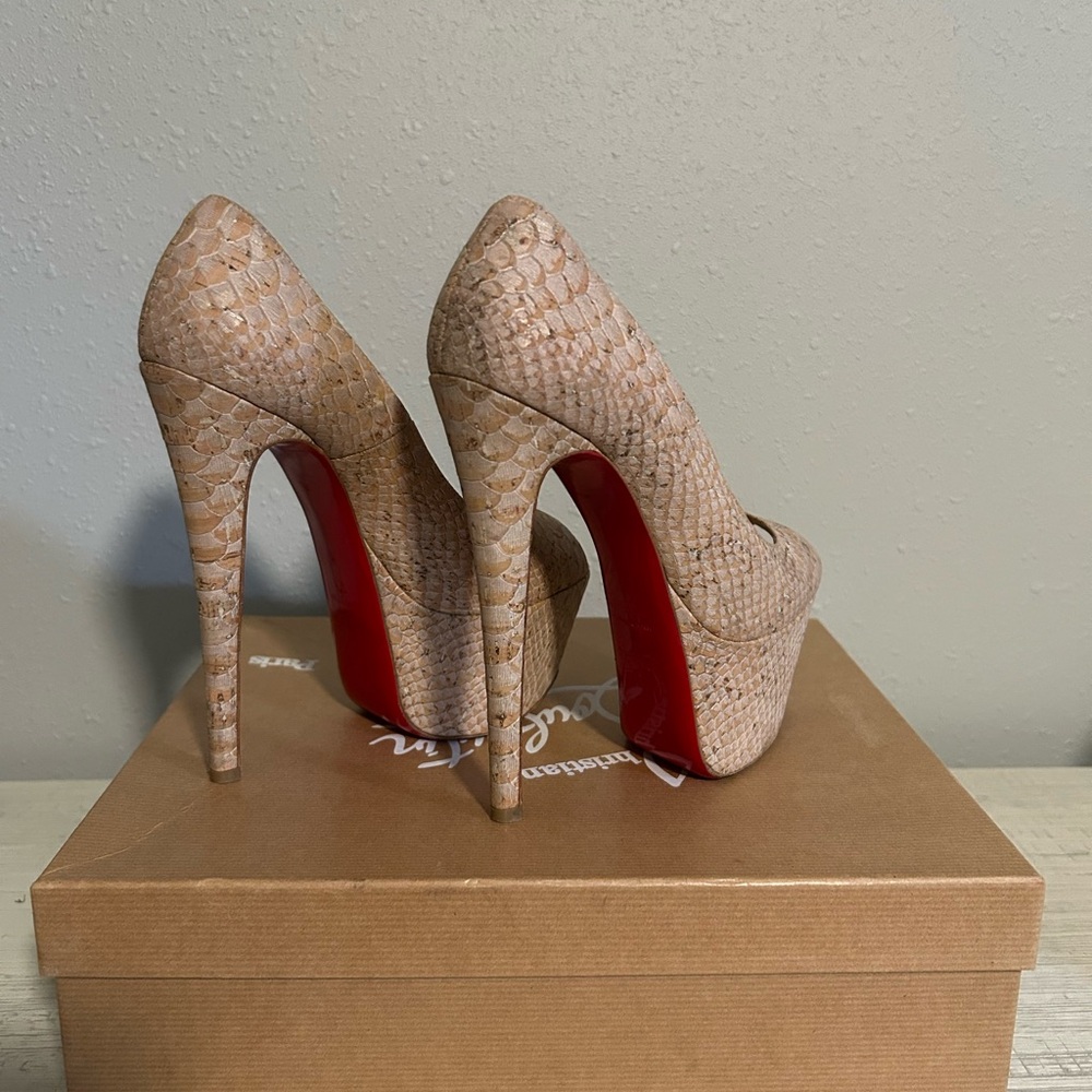 Christian Louboutin Tan Platform Shoes - Picture 3 of 7